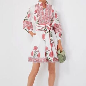 Anthropologie Sue Sartor Rosy Marigold Flounce Shorty Dress XS P NWT